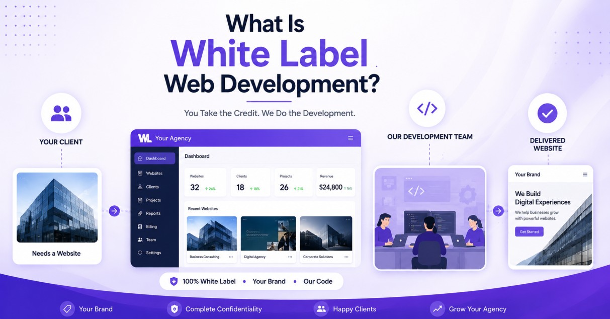 What is white label web development — your brand, our code