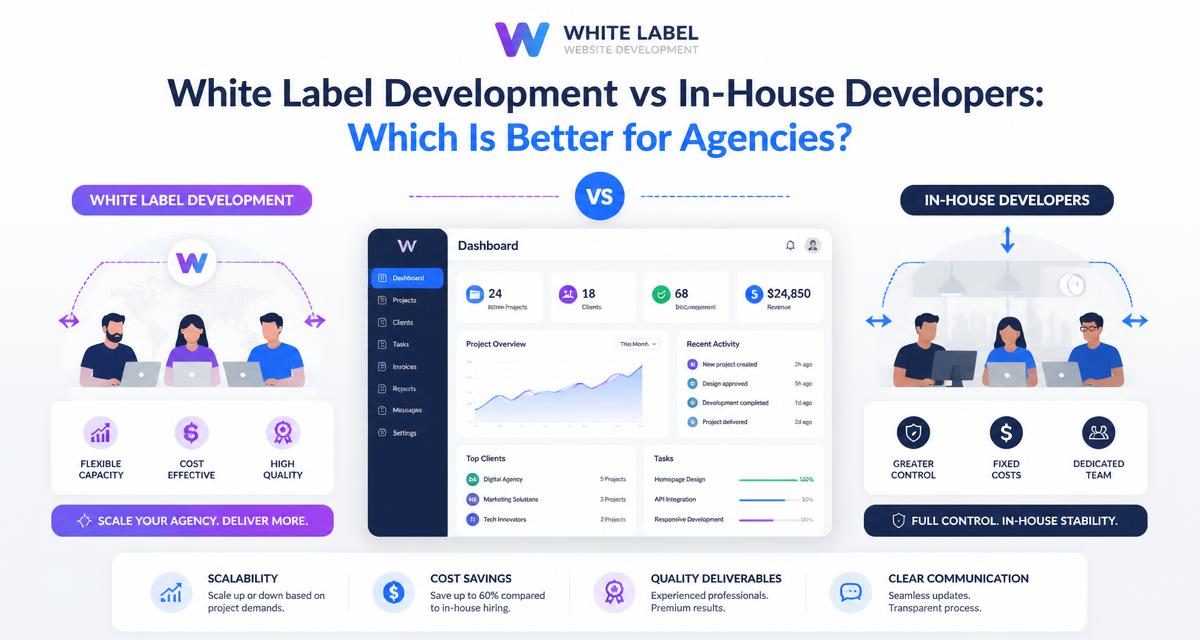 White label development vs in-house developers comparison for agencies